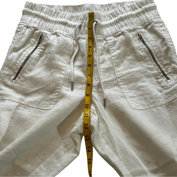Athleta Cabo Linen Jogger Pants White 4 - Picture 8 of 16